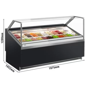 Zmrzlinový pult - Brečtan - 1910 mm - s LED osvetlením - pre 20x 5l nádobu