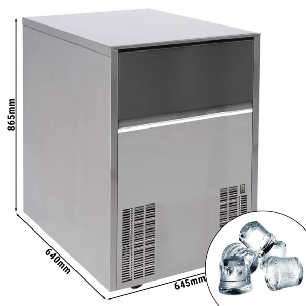 Výrobník ľadových kociek - valec - 80 kg/24 h