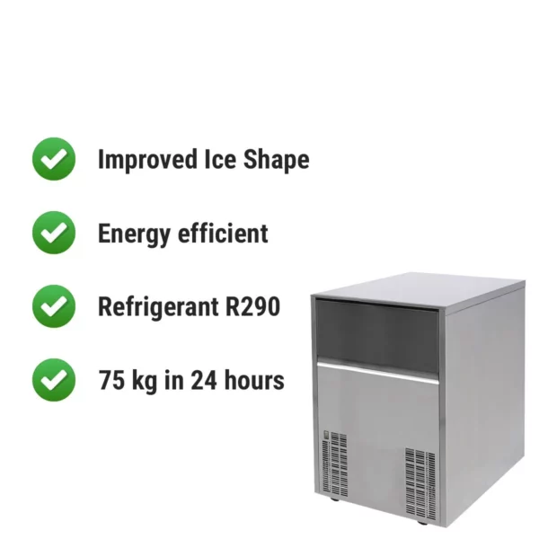 Výrobník ľadových kociek - valec - 80 kg/24 h - Image 10