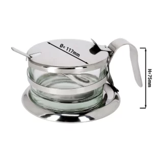 Parmezán/džem cruet v stojane