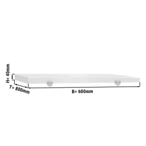 Krájacia doska na stôl na prípravu mäsa - 600x800mm - Biela