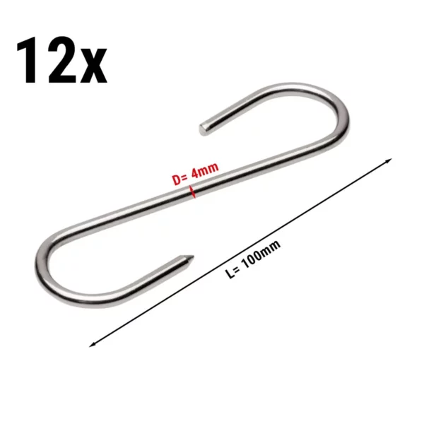 (12 kusov) háky na mäso do skrine na dozrievanie mäsa - dĺžka 10 cm
