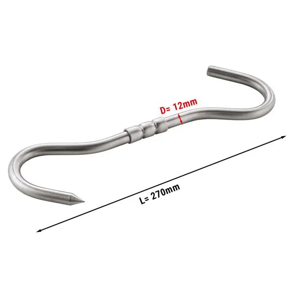 Hák na mäso do skrine na dozrievanie mäsa - dĺžka 27 cm