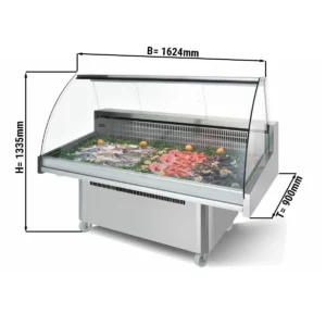 Chladiaci pult na ryby - 1640mm - s LED osvetlením