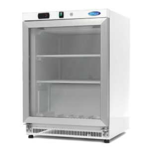 Mraznička - 200L - Biela - so sklenenými dverami