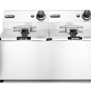 Fritéza Kitchen Line - 2x 8L, HENDI, Kitchen Line, 16L, 230V/7000W, 542x430x(H)351mm