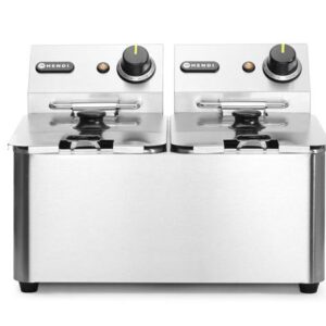 Fritéza Kitchen Line - 2x4L, HENDI, Kitchen Line, 8L, 230V/6000W, 470x380x(H)315mm