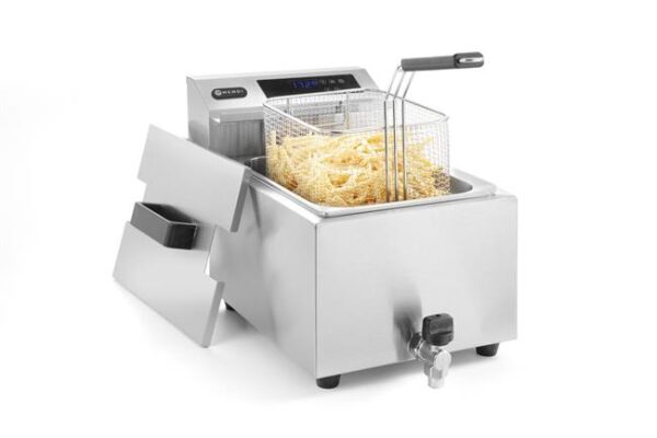 Fritéza s digitálnym ovládacím panelom Profi Line s výpustným ventilom – 8 l, HENDI, Profi Line, 8L, 230V/3500W, 305x515x(H)345mm - Image 2