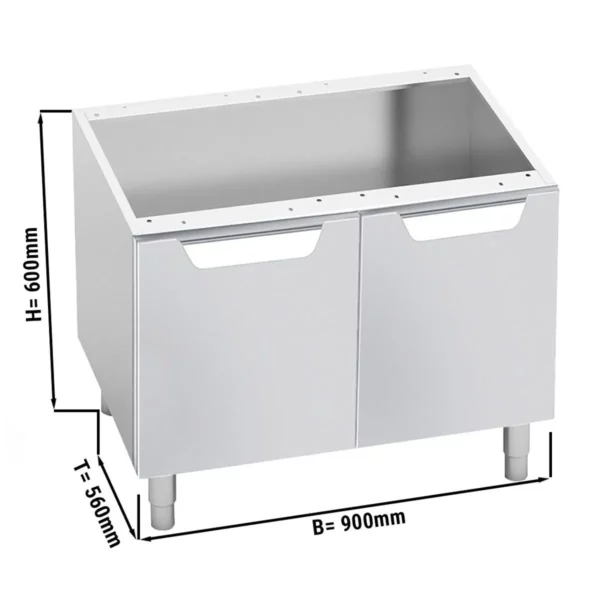 Spodná konštrukcia - 900 mm - 2 dvere - sklopné vpravo a vľavo