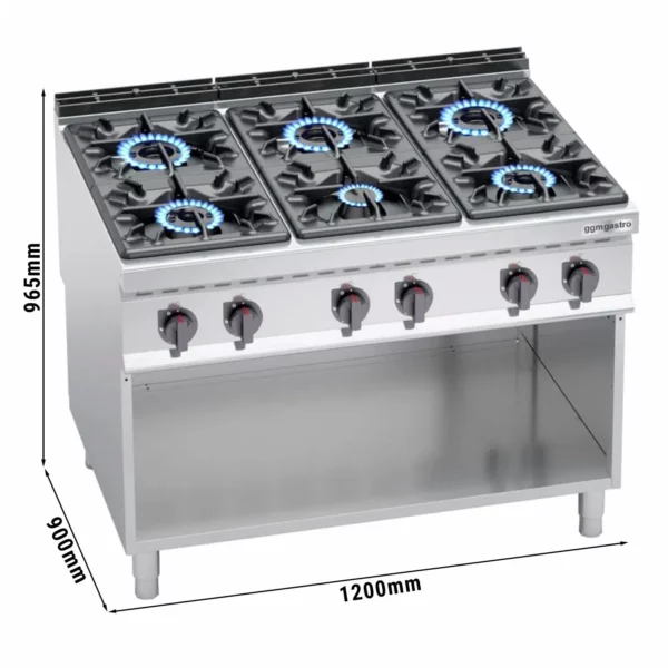 Plynový sporák - 53,5 kW - 6 horákov - Image 2