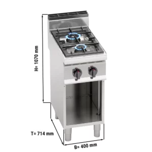 Plynový sporák - 14 kW - 2 horáky
