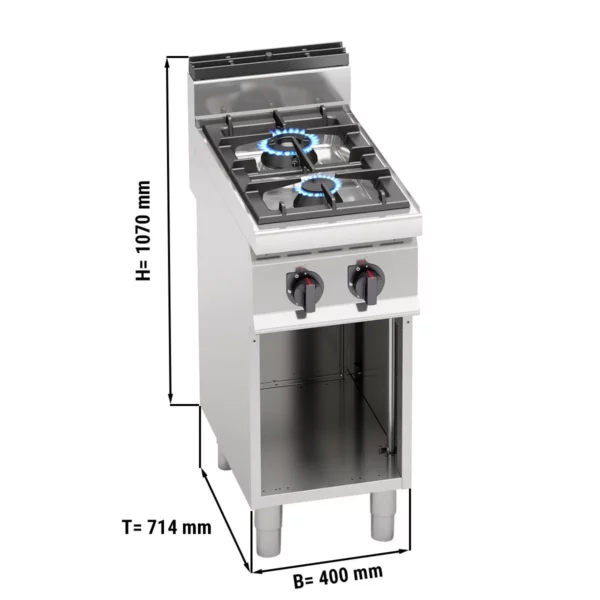 Plynový sporák - 14 kW - 2 horáky