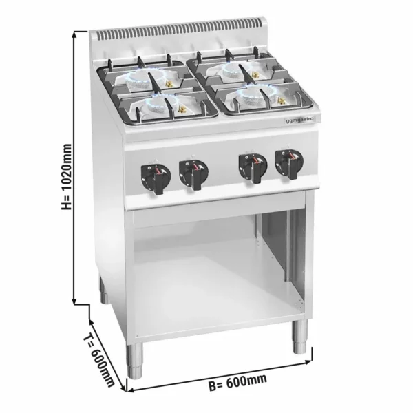 Plynový sporák - 19 kW - 4 horáky - Image 5