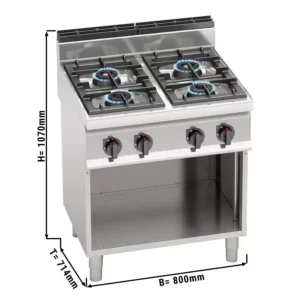 Plynový sporák - 28 kW - 4 horáky