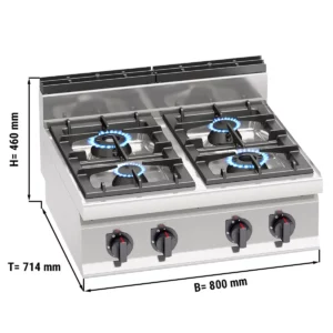 Plynový sporák - 28 kW - 4 horáky