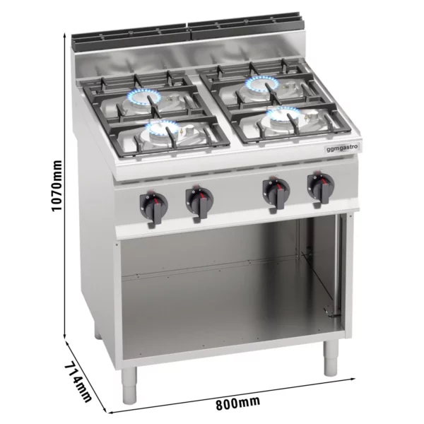 Plynový sporák - 21,5 kW - 4 horáky