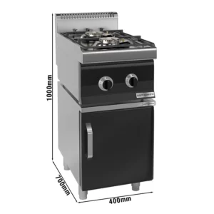 Plynový sporák - 10 kW - 2 horáky - vrátane podstavca s 1 dvierkami