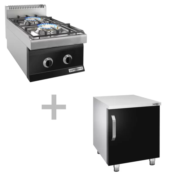 Plynový sporák - 10 kW - 2 horáky - vrátane podstavca s 1 dvierkami - Image 6