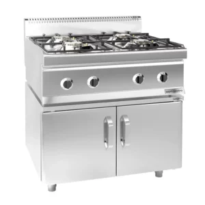 Plynový sporák - 23 kW - 4 horáky - vrátane podstavca s 2 dvierkami