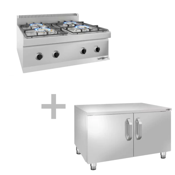 Plynový sporák - 23 kW - 4 horáky - vrátane podstavca s 2 dvierkami - Image 4