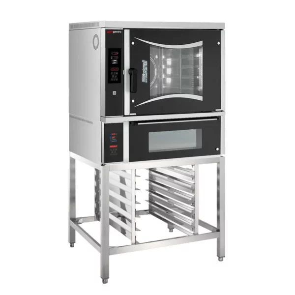 Pekárenská plynová teplovzdušná rúra - digitálna - 6x EN 60x40 - vrátane pece na pizzu a základného rámu