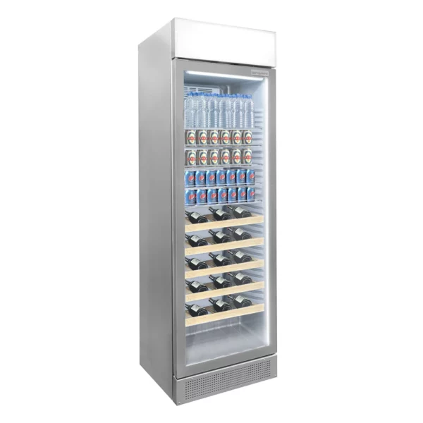 Chladnička na nápoje - 345 litrov - bezrámové prevedenie - 1 sklenené dvierka a reklamný stojan - Image 11