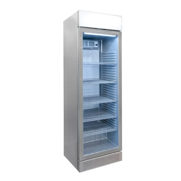 Chladnička na nápoje - 345 litrov - bezrámové prevedenie - 1 sklenené dvierka a reklamný stojan - Image 3