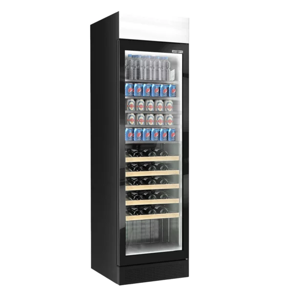 Chladnička na nápoje - 345 litrov - bezrámové prevedenie - 1 sklenené dvierka a reklamný stojan - Image 4