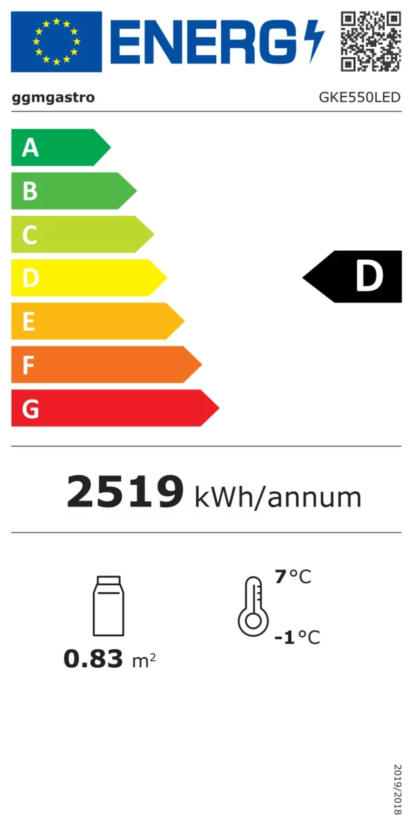 Chladnička na nápoje - 550 litrov - bezrámové prevedenie - 1 sklenené dvere a farebné LED svetlo - Image 12