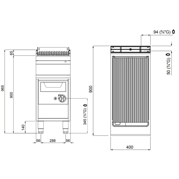Plynový vodný gril (12 kW) - Image 3