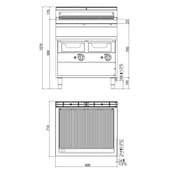 Plynový vodný gril (18 kW) - Image 4