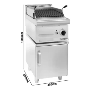 Plynový lávový gril (5,3 kW) - sklopný grilový rošt - vr. spodného dielu s 1 dverami