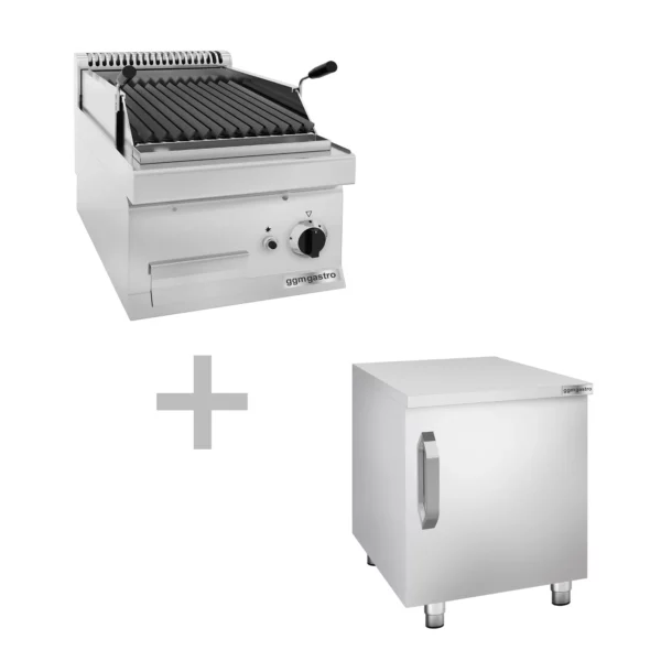 Plynový lávový gril (5,3 kW) - sklopný grilový rošt - vr. spodného dielu s 1 dverami - Image 6