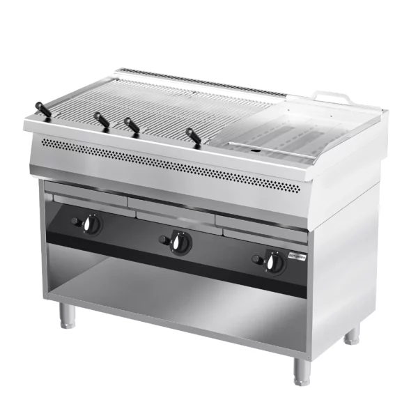 Plynový vodný gril - 1,2 m - s platňou na vyprážanie - Image 5