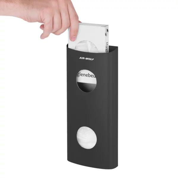 AIR WOLF | Zásobník hygienických vrecúšok až na 25 hygienických vrecúšok - matná čierna nehrdzavejúca oceľ - Image 5