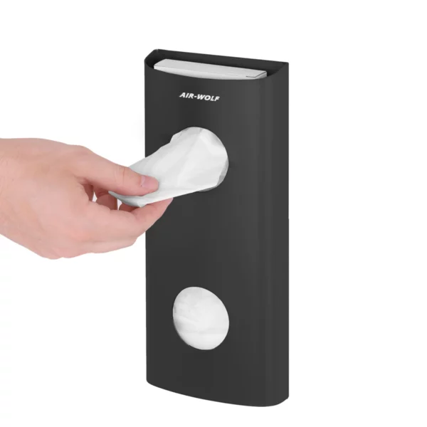 AIR WOLF | Zásobník hygienických vrecúšok až na 25 hygienických vrecúšok - matná čierna nehrdzavejúca oceľ - Image 6