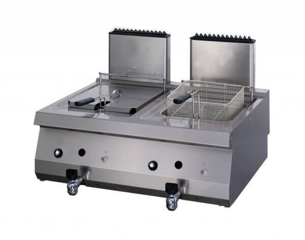 Maxima Plynová profesionálna fritéza s kohútikom - 2 x 12 l | 09395003