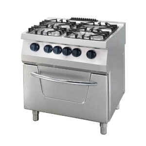 Sporák s veľkou záťažou - 4 horáky - elektrický - s rúrou - 36kW - 70cm hlboký