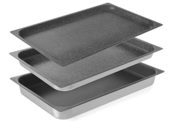 Hliníková nádoba GN 1/1 s nepriľnavým povlakom, HENDI, GN 1/1, 530x325x(H)20mm