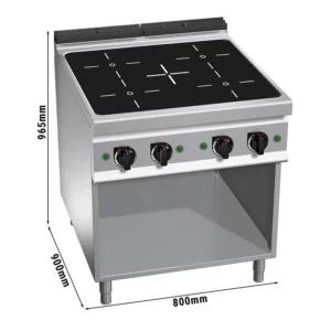 Indukčný sporák - 20 kW - 4 varné dosky