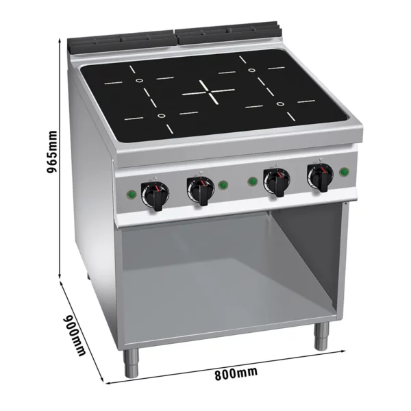Indukčný sporák - 20 kW - 4 varné dosky