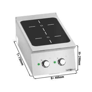 Indukčný sporák - 7 kW - 2 varné dosky