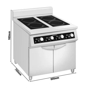 Indukčný sporák - 20 kW - 4 varné dosky