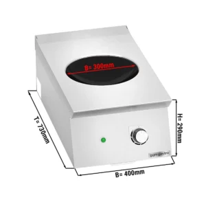 Indukčný wok - 3,5 kW - 1 platnička - Ø 300 mm