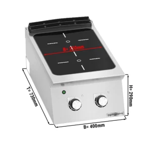 Infračervený sporák - 6,4 kW - 2 platne