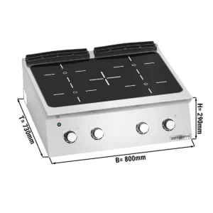 Infračervený sporák - 12,8 kW - 4 platne