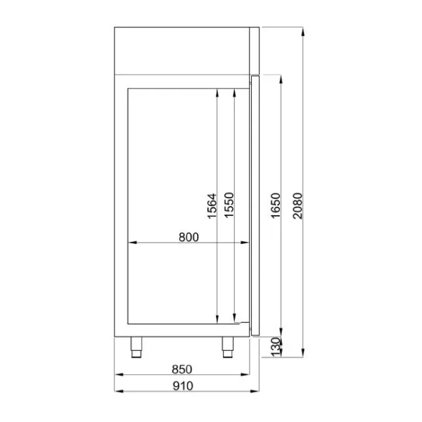 Pekárenská chladnička PREMIUM - EN 60x40 - 1700 litrov - s 2 dverami - Image 5