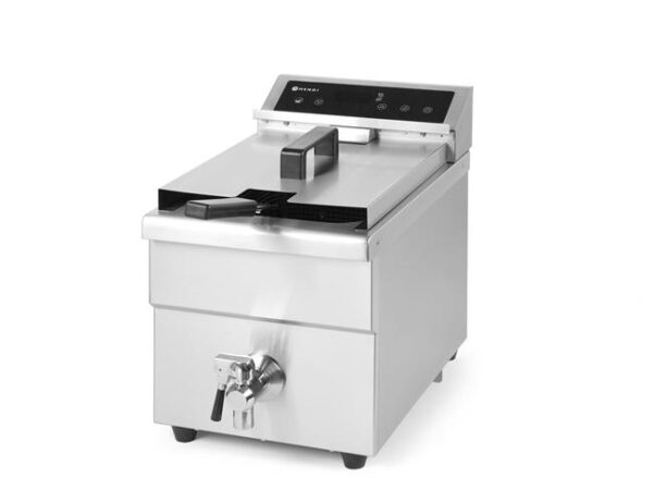 Indukčná fritéza s vypúšťacím kohútikom, 8 l, HENDI, 8L, Svetlošedá, 230V/3500W, 288x619x(H)408mm - Image 5