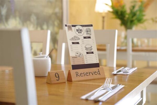 Informačná tabuľka Rezervácia“, HENDI, Reserved, 152x44x(H)44mm - Image 2