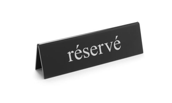 Informačná tabuľka Rezervované“, HENDI, reserved, 130x30x(H)38mm - Image 3